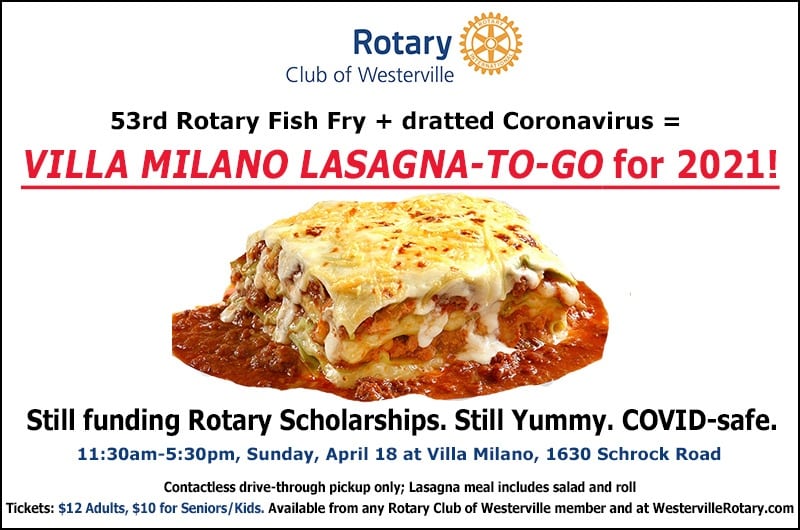Fish Fry this year will be ‘Lasagna-To-Go’ event