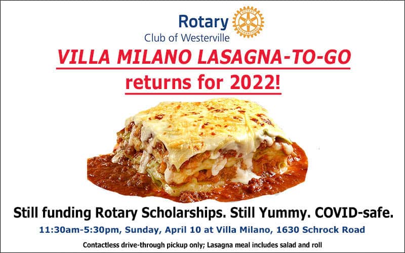 ‘Lasagna-to-Go’ – in lieu of annual Fish Fry – will return for 2022!