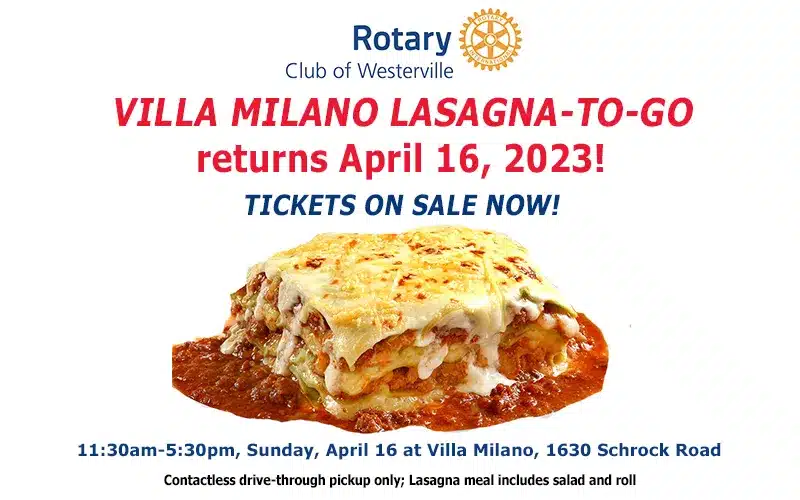 Ticket sales are open for Rotary’s 2023 ‘Lasagna-to-Go’