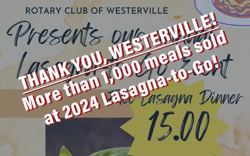 Ticket sales for Rotary’s 2024 Lasagna-to-Go