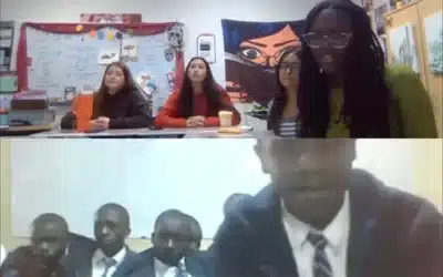 Interact students have Westerville-Kenya Zoom meeting